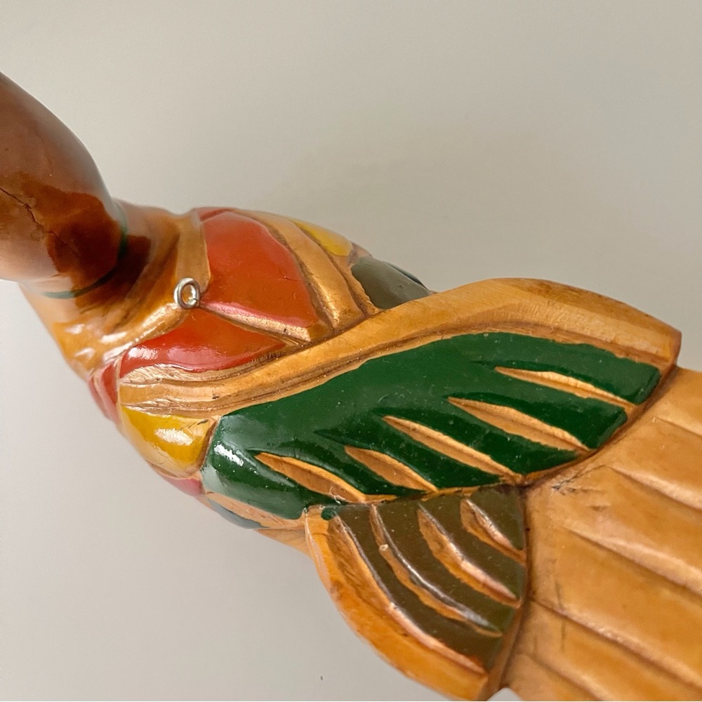 Vintage Folk Art Hand Carved Wooden Korean Wedding Duck - Picture 6 of 9